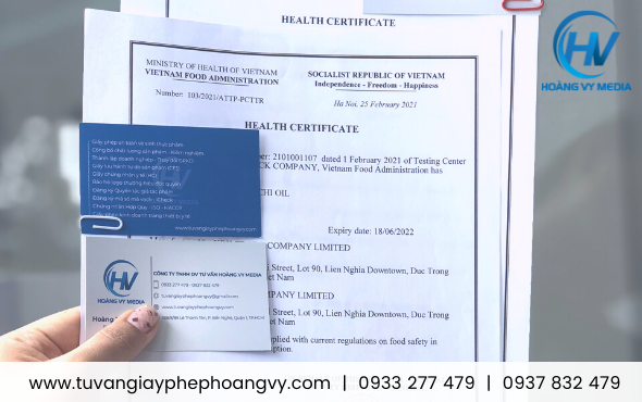 Giấy chứng nhận Y Tế (Health Certificate) cho Há cảo, Sủi cảo 